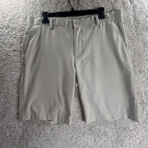Greg Norman Micro Lux Golf Shorts Size 36 Beige‎ Elastic Waist